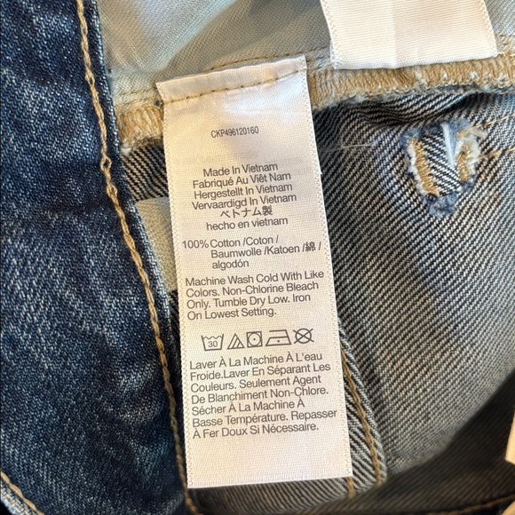 Madewell Low-Slung Baggy Crop Jeans 26 100% Cotton - Picture 12 of 15